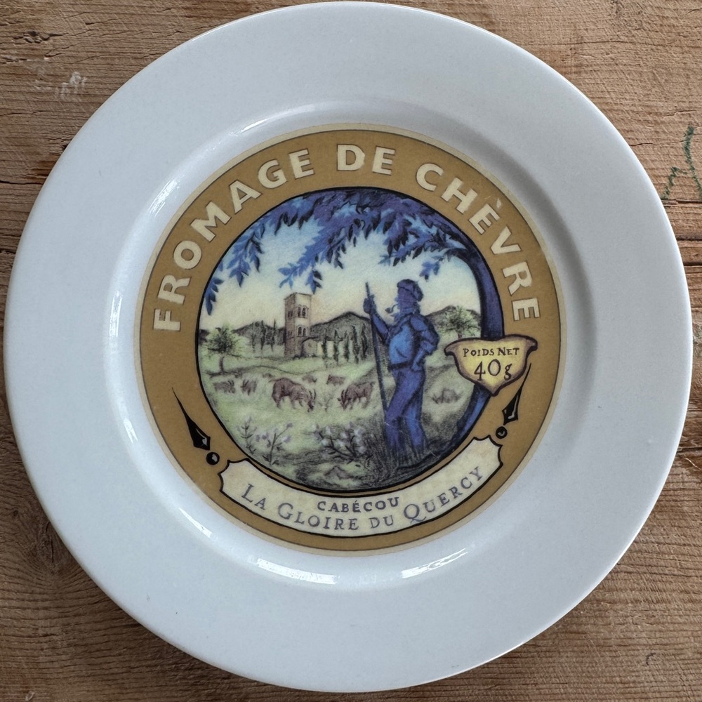 EUC Restoration Hardware "Fromage de Chèvre" cheese plate.